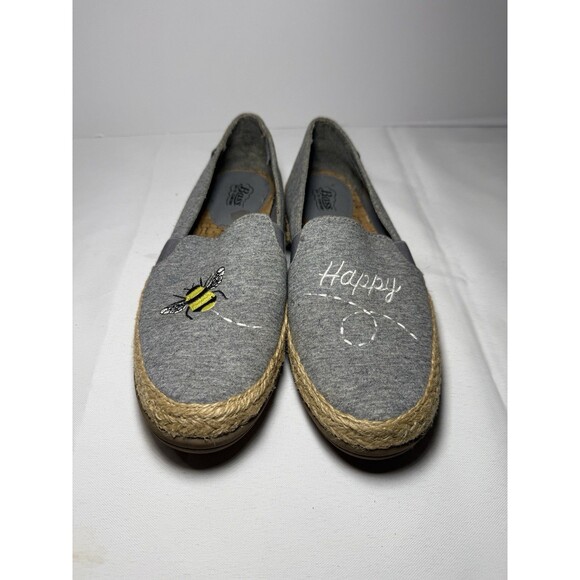 Bass 🐝 Bee Happy Gray Espadrille Slip On Shoes Women’s Size 8   Jenny 🐝 Nice - Picture 2 of 6